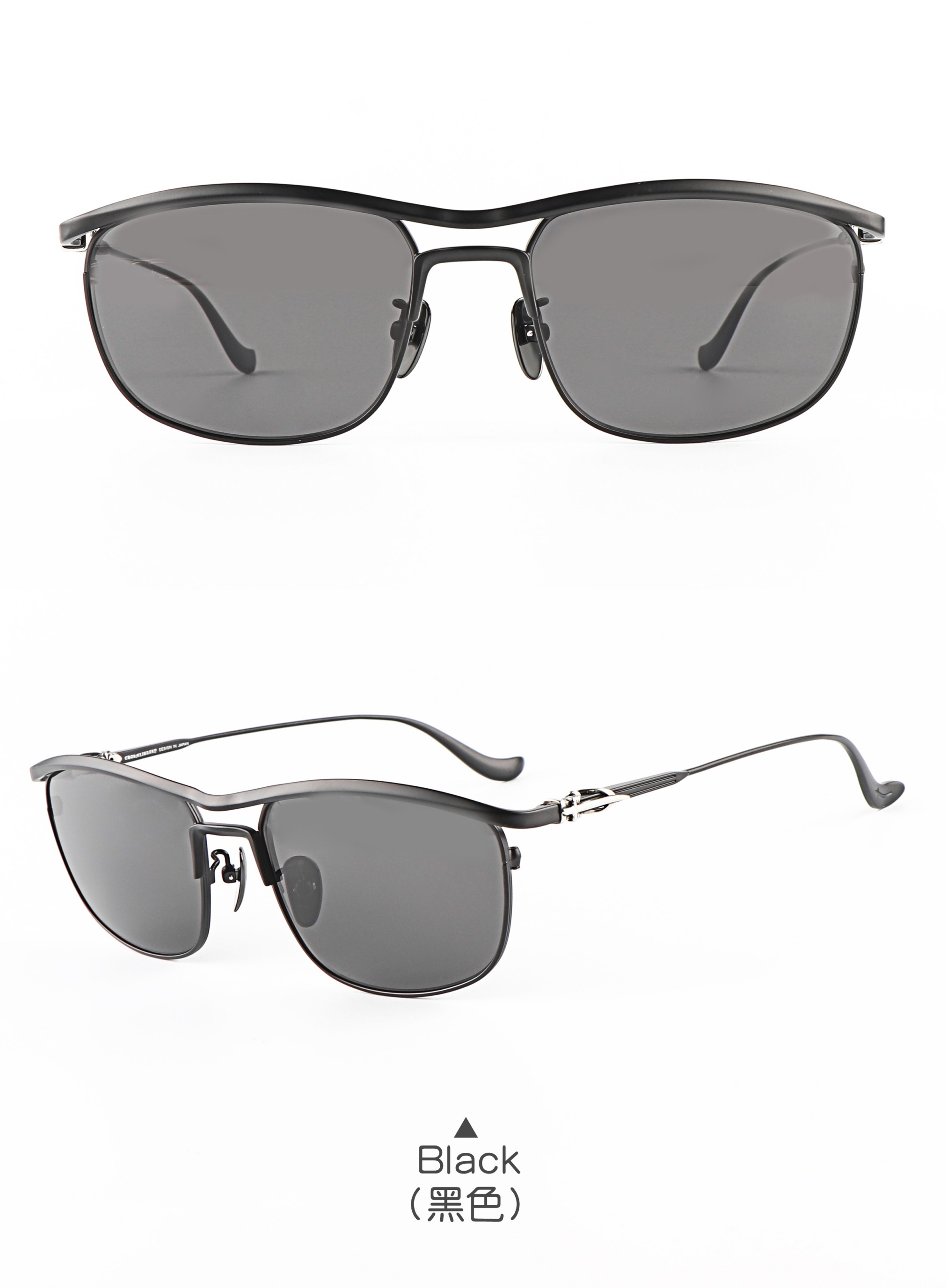 Korean Elegant Street Unisex Titan Slim Pilot Sun Glasses Original Men Women Casual Reading Wholesale Sunglasses China Side logo