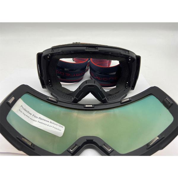 Custom Logo Double Anti-Fog UV400 Prescription Ski Goggles Magnetic Polycarbonate Design