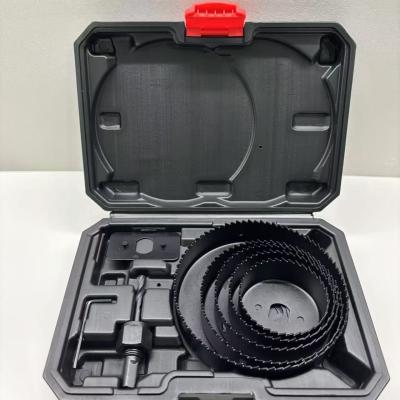Customizable 8PC 	High Carbon Steel Hole Saw Set 50# Material Black Oxide