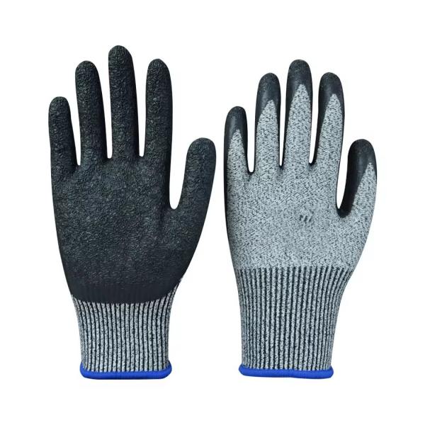 Resistant Gloves Knitted Liner Palm Coated Anti Cut Glove for Glass Industry