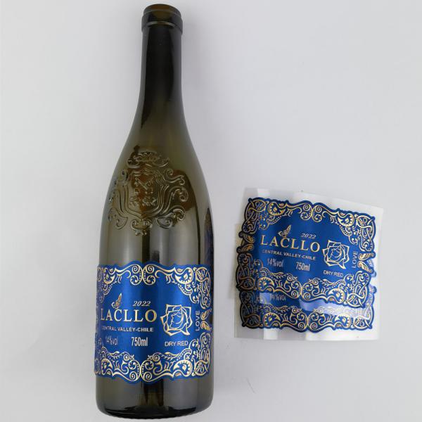 Electroplated Chrome Blue Metal Wine Labels Whisky Metal Wine Tags