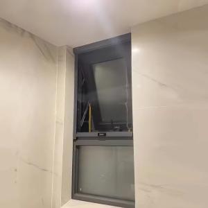 Caixilho único Hung Window preto do alumínio da prova do mosquito