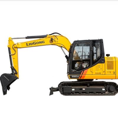 Liugong 908EHD 8t mini escavadeira de segunda mão 56KW alta potência de escavação