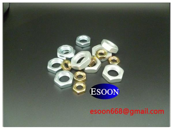 M20-1.5/M20-2.0/M20-2.5 DIN439 Hex thin nut Yellow Zinc Plated,Zinc Plated,Carbon steel Grade 4.8 Class