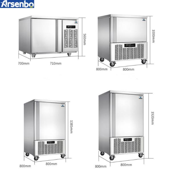 500L Multipurpose Grey Fridge Freezer , Odorless Stainless Steel Refrigerator Freezer