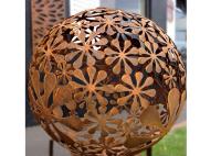 100cm moderne Dia Corten Steel Ball Sculpture pour le décor de jardin