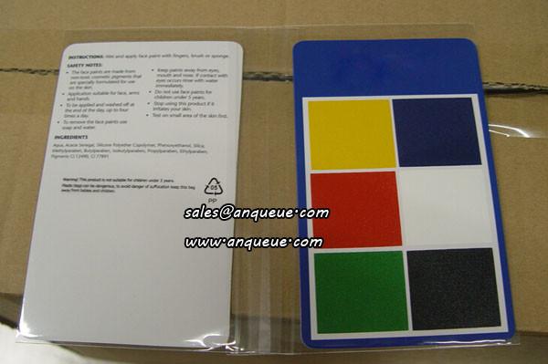 Custom face paint card,South Africa flag face paint,fan face paint