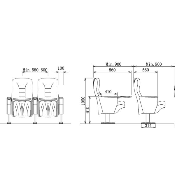 China High Quality Auditorium Chair, Theater Chair For Sale