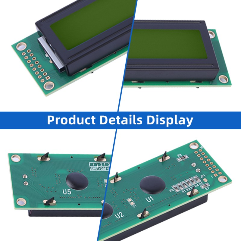 Cyrillic Yellow Green Film 4002A High Brightness LCD Screen 40*2-Character Dot Matrix Screen