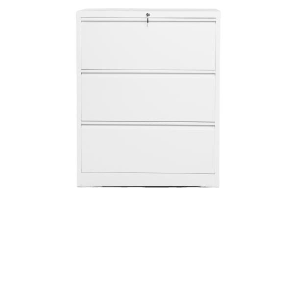 Шкаф хранения картотеки металла 3 ящиков боковой с замком