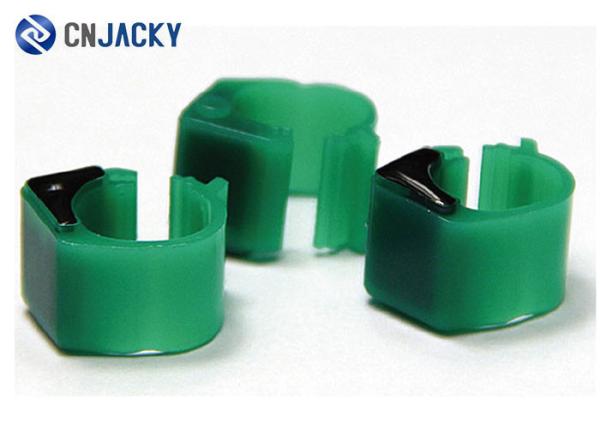 TK4100 RFID Racing Pigeon Rings For Foot , Green Color Pigeon Bands Drop Resistant