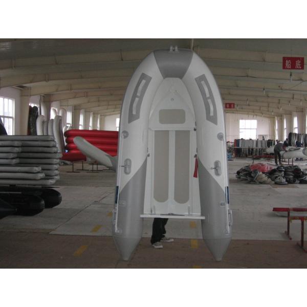 Deep V Aluminum RIB Boat PVC Inflatable Boats 6 Person With Foot pump