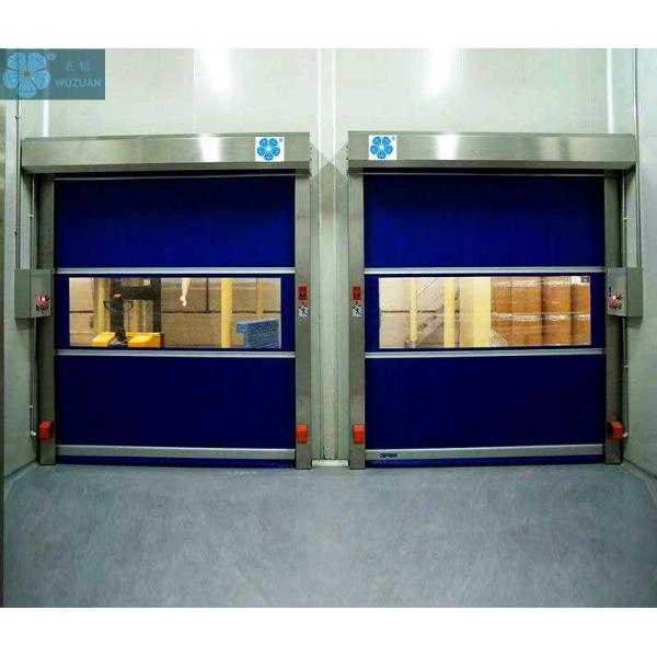 IP55 дверь шторки ролика PVC 0,8 до 1.2mm быстрая для снабжения складируя индустрия