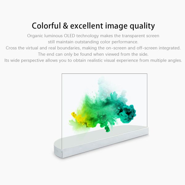New Style 55 inch TouchScreen Transparent OLED Display Showcase