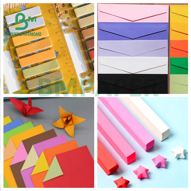 70gsm 75gsm two side uncoated  color woodfree paper for star origami paper  70 грамм 75 грамм двухсторонняя непокрытая цветовая бумага без древесины для бумаги оригами