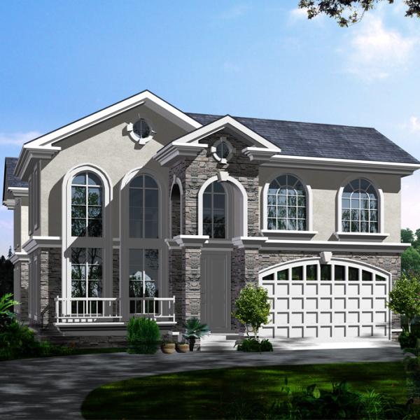 Датчика света 2-этажа Китая вилла дома ЛГС Префаб дешевого причудливого современного стальная