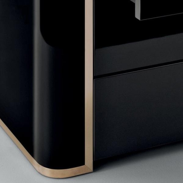 Quarto lateral contemporâneo 450mm moderno ornamentado da tabela de Nightstand 0.55m da gaveta