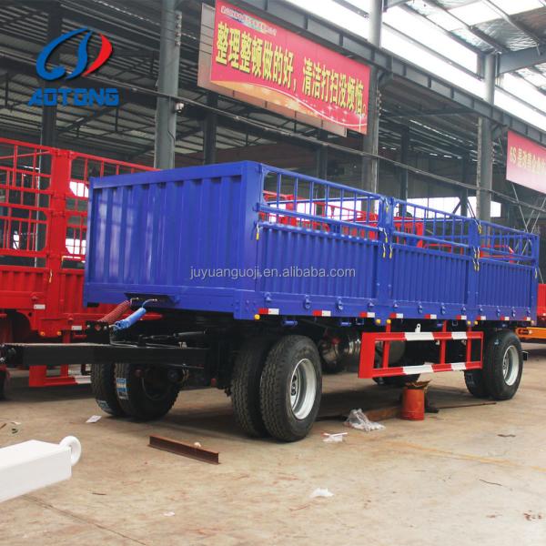 Reboque de carga de cerca de 40 toneladas com 2 eixos de estacas de cerca semirreboque para transporte de carga