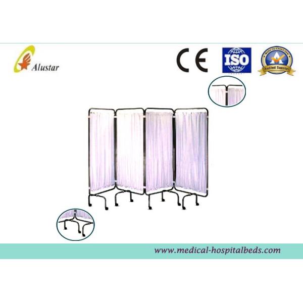 4 Folding Steel Frame Hospital Privacy Screens Medical Pvc Bed Screen For Patients (ALS-WS08)