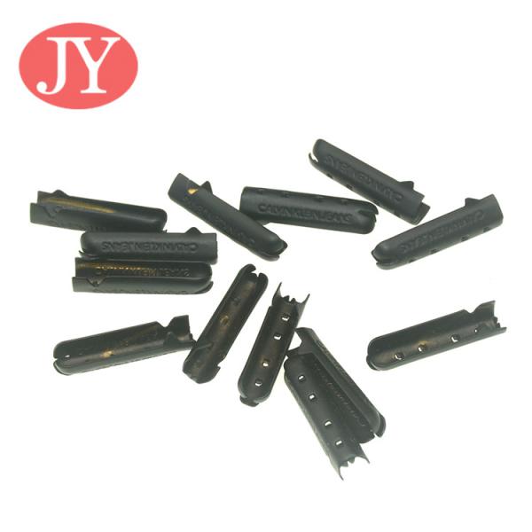 jiayang fashion customized logo black color matte black engraved metal aglet draw cord end aglet for 3.0mm cord hoodies