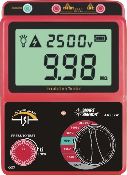 Portable Voltage Insulation Tester AR907A+ 30 To 600v DC / AC Testing