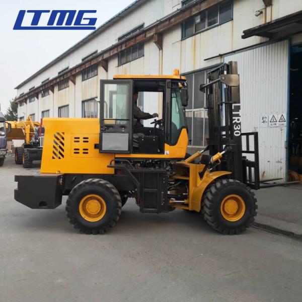 LTMG 3 TON Rough Terrain Lift Truck , Off Road Forklift With 42KW Diesel Engine