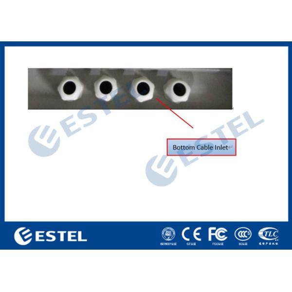 13U Outdoor Communication Cabinets Galvanized Steel Pole Mount With One Front Door