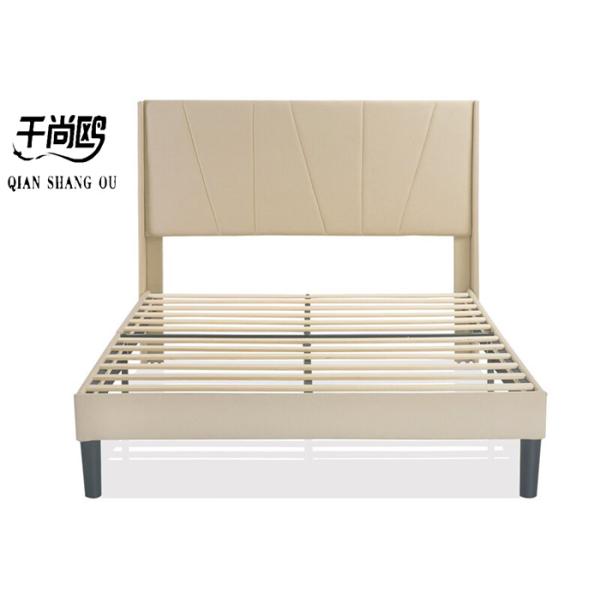 Low Key Linen Upholstered Full Size Bed 2m X 2m Breathable Overall Disassembly / Assembly