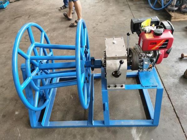 Diesel Engine Motorised Winch For Transmission Line Tower Erection