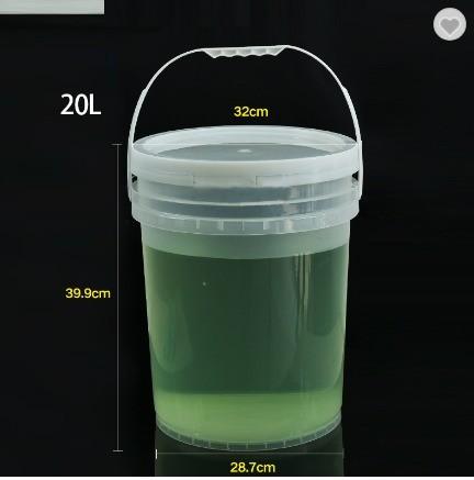 Baldes de plástico branco de 5 galões com tampa de plástico-pintura-balde para sua linha de produção