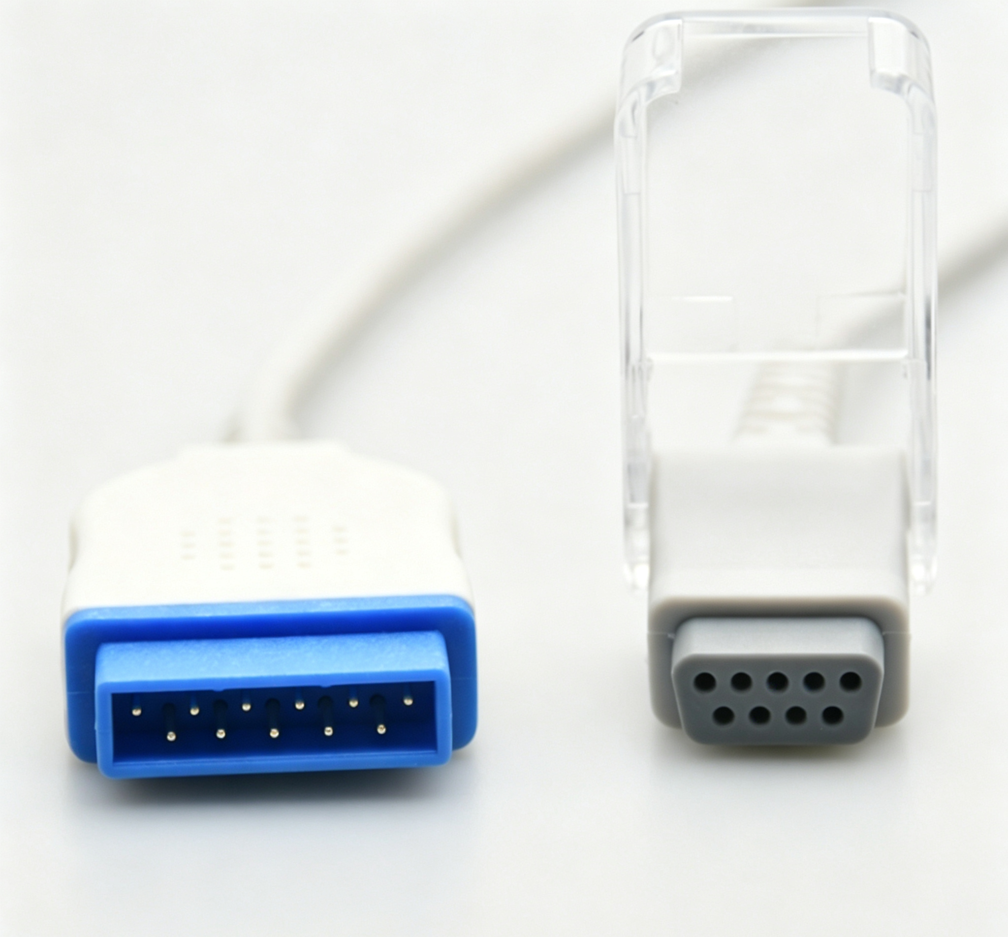 Medical Reusable Spo2 Sensor 2.4m Spo2 Extension Cable 11Pin To DB9 Compatible With GE Marquette