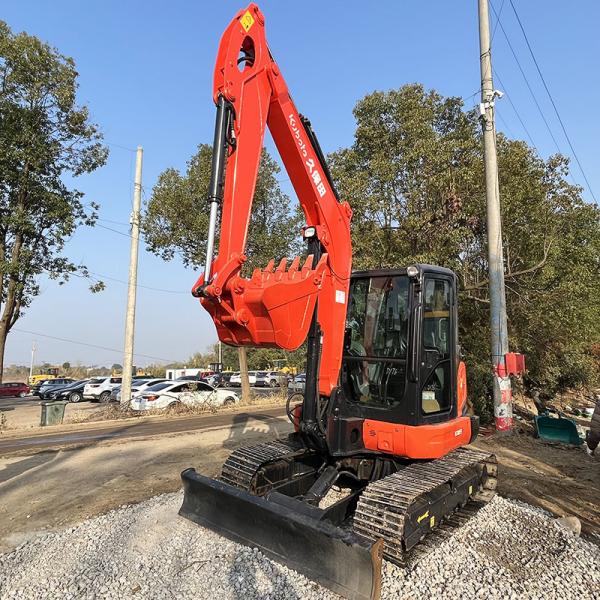 Подержанный экскаватор Kubota 6 тонн Kx165-5 Гидравлический буровой экскаватор