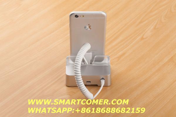 COMER anti-theft cable alarm Devices mobile phone security display stands with alarm sensor cable