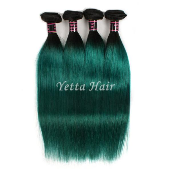 Extensões verdes do cabelo humano de Ombre das raizes da obscuridade/Weave brasileiro do cabelo