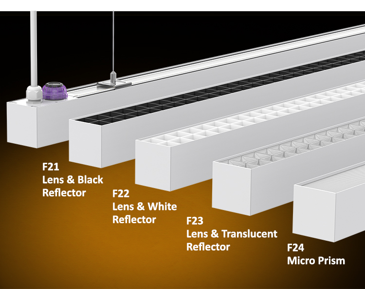UGR<19 LED Linear Light with 50000 Hours Lifespan and Wireless Control for Commercial Spaces