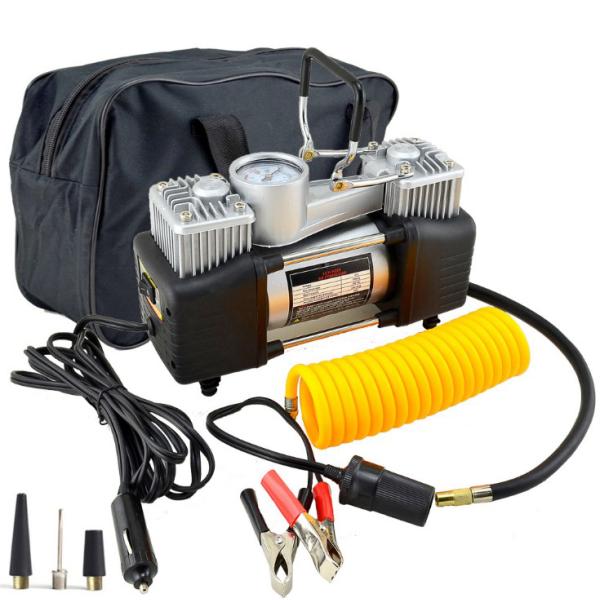 Двойной насос компрессора воздуха 180w металла цилиндра 150PSI с дозором