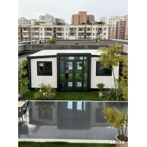 Compact 18.5 Square Meters Foldable Modular Homes with 75mm EPS Sandwich Panels and More Than 30 Years Life