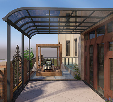 6061 Large Aluminum Profiles Anodized PVDF Coating Sun Camp Awnings