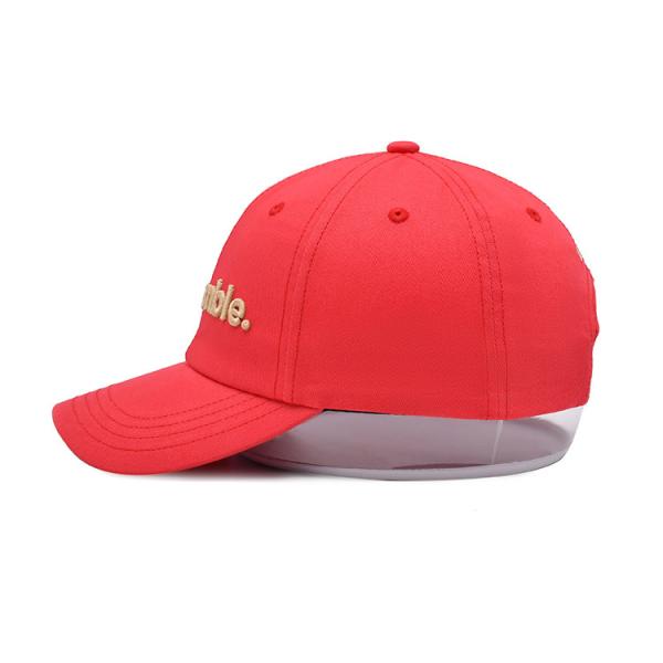 3D bordou bonés de beisebol cobre o chapéu que do paizinho da correia o tamanho adulto unisex vermelho personaliza o logotipo