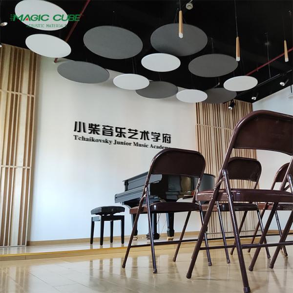 Polyester Fiber Acoustic Panel 600x1200mm 24mm Sound Absorbing Wall Board for Call Center Interior Decoration