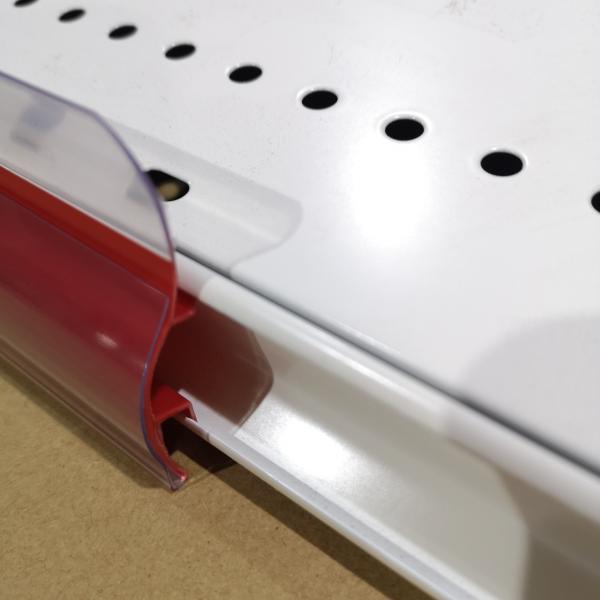 Suporte acrílico plástico do preço do PVC do retalho do supermercado para prateleiras
