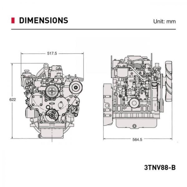 Инженерные машины, сельскохозяйственные машины, инженерные машины двигатель Yanmar 3TNV88