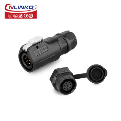 CNLINKO M12 8pin Socket Ip68 Waterproof Power Connector for LED Screen Signal Supply Circular Lighting Plastic Metal Connectors