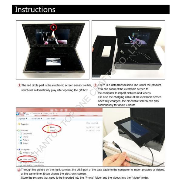 BIRTHDAY SET LUXE HEART SHAPE INVIT ROSE FLOWER JEWELRI WHOLESALE BROCHURE SCREEN LCD VIDEO GIFT BOX