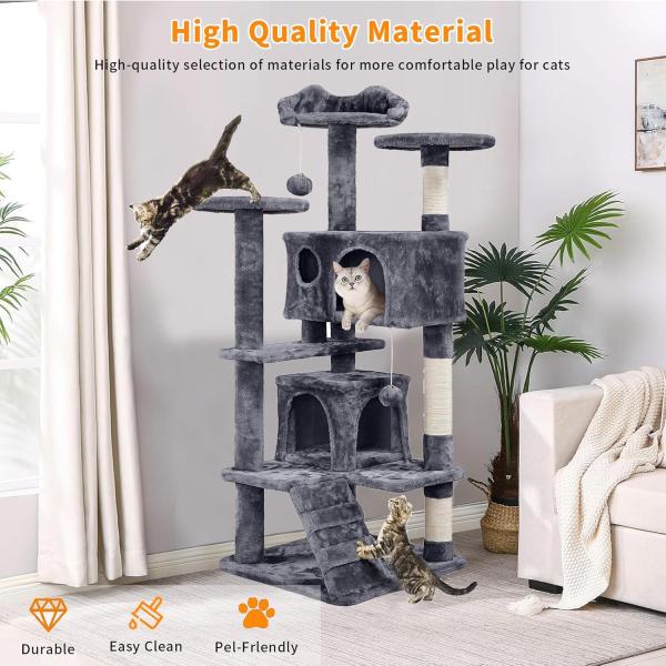 Sustainable Cat Tree Tower Condo Furniture Scratch Post for Kittens and Small Animals