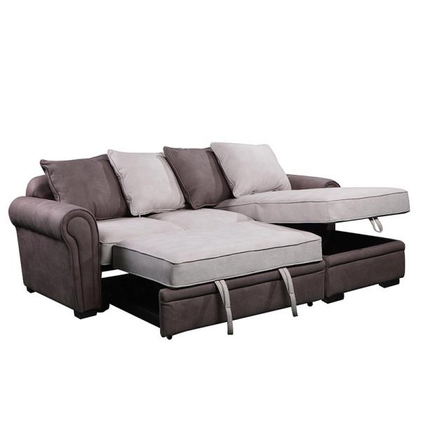 OEM/ODM High quality Modern home furniture sofa sectional with storage L shaped fabric couch living room sofa bed