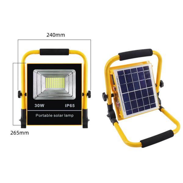 2 Rechargeable Solar Flood Lights Outdoor Led Solar Light Portable Led Work Light 2.5kg