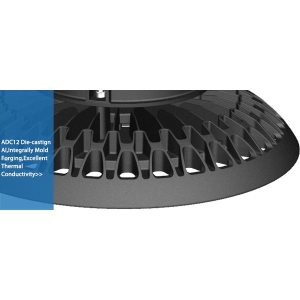 Прочный свет 150W AC100V залива СИД UFO высокий - белая крышка ПК 270V затемняя 1-10V