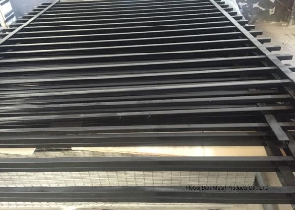 Commercial Zinc Steel Fence , Ornamental Galvanized Steel Tube Fence Panels