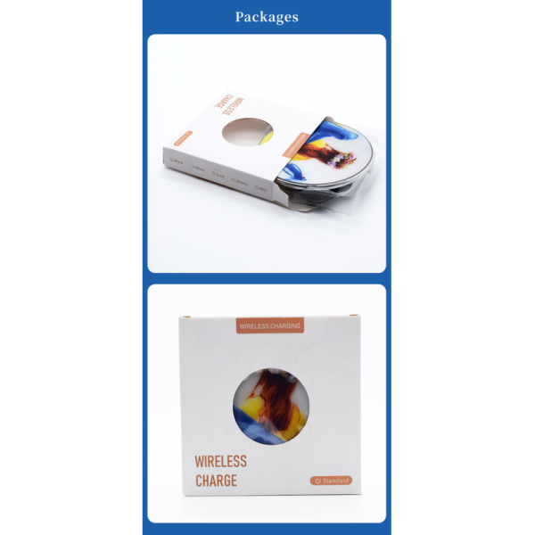ZELOYAUT Sublimation Wireless Charger Custom Logo 15W Super Fast Charging Pad DIY Sublimation Wireless Phone Charger Blanks